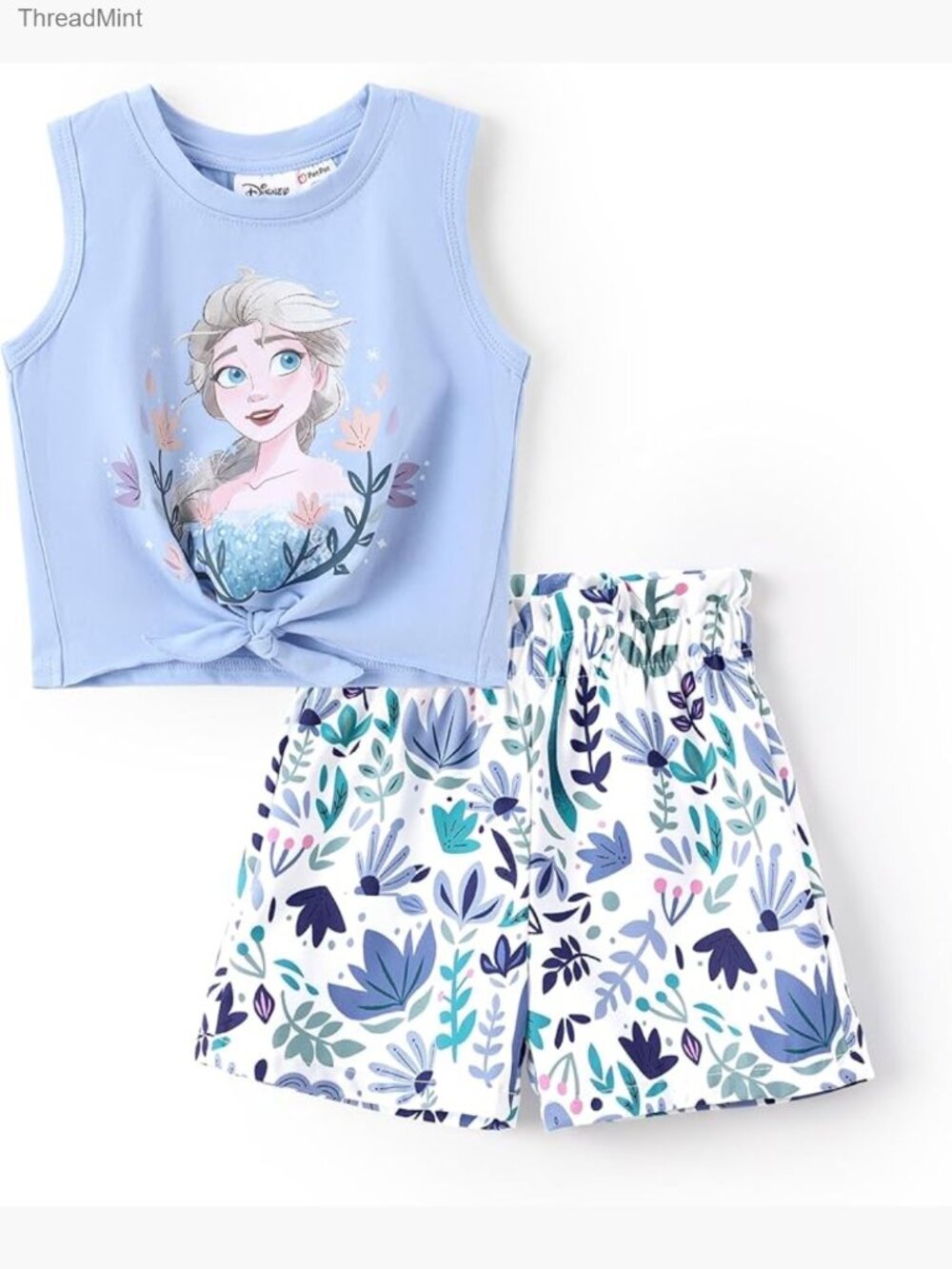 Frozen Elsa 2-Piece Top & Shorts Set Toddler Girls Outfit 2-9Y